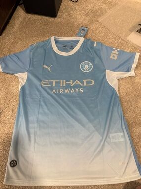 Puma 26/27 Manchester City mens halaand slim fit home jersey slim fit